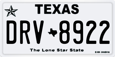 TX license plate DRV8922