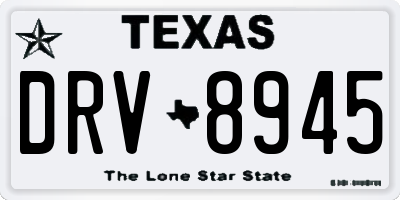 TX license plate DRV8945