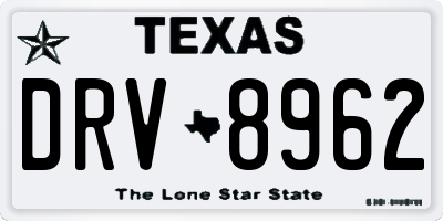 TX license plate DRV8962