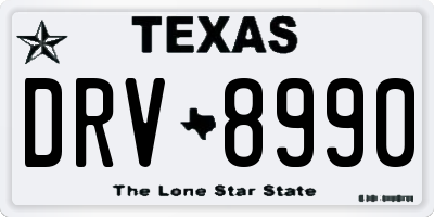 TX license plate DRV8990