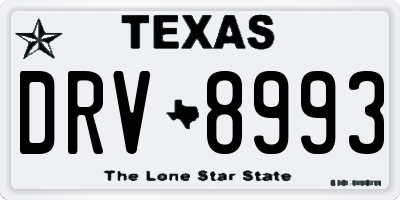 TX license plate DRV8993