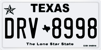 TX license plate DRV8998