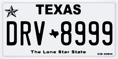 TX license plate DRV8999