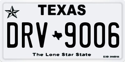 TX license plate DRV9006