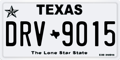 TX license plate DRV9015