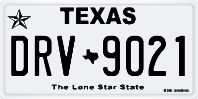 TX license plate DRV9021