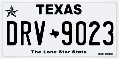 TX license plate DRV9023