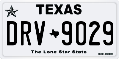 TX license plate DRV9029