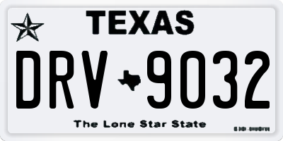 TX license plate DRV9032