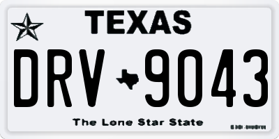 TX license plate DRV9043