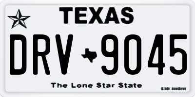 TX license plate DRV9045