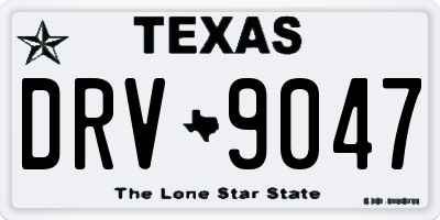 TX license plate DRV9047