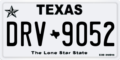 TX license plate DRV9052