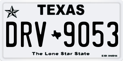 TX license plate DRV9053