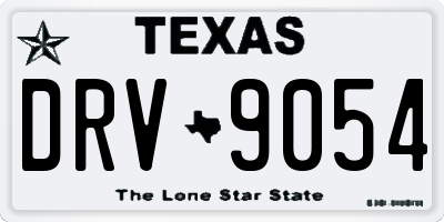 TX license plate DRV9054