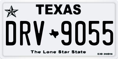 TX license plate DRV9055