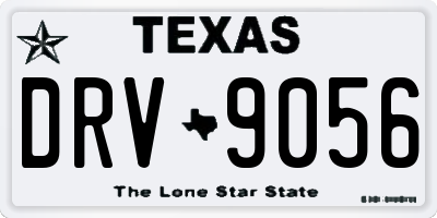 TX license plate DRV9056