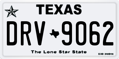 TX license plate DRV9062