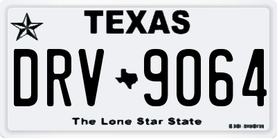 TX license plate DRV9064