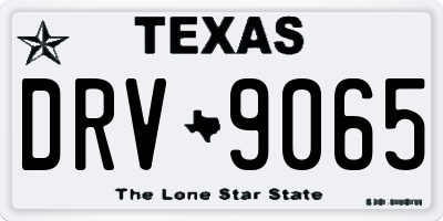 TX license plate DRV9065