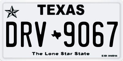 TX license plate DRV9067