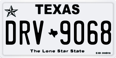 TX license plate DRV9068