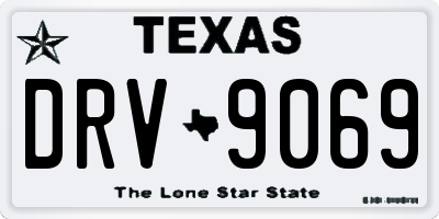 TX license plate DRV9069