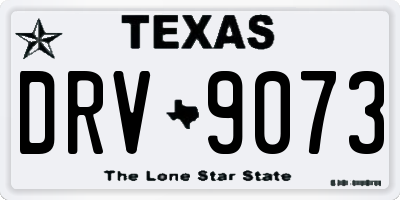 TX license plate DRV9073