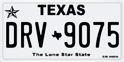 TX license plate DRV9075