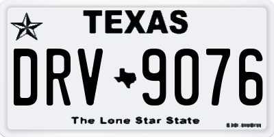 TX license plate DRV9076