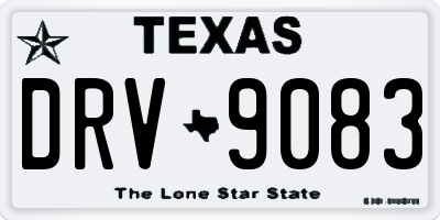 TX license plate DRV9083