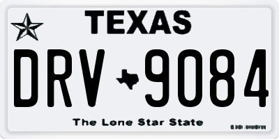 TX license plate DRV9084