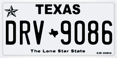 TX license plate DRV9086