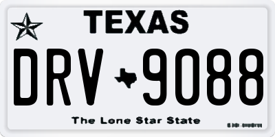 TX license plate DRV9088