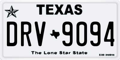 TX license plate DRV9094