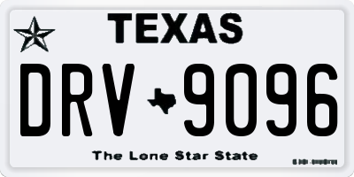 TX license plate DRV9096