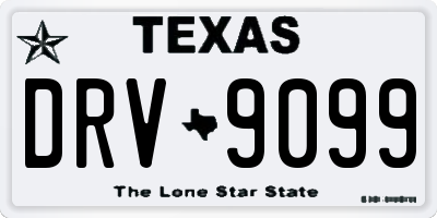 TX license plate DRV9099