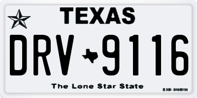 TX license plate DRV9116