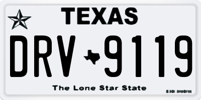 TX license plate DRV9119