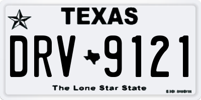 TX license plate DRV9121