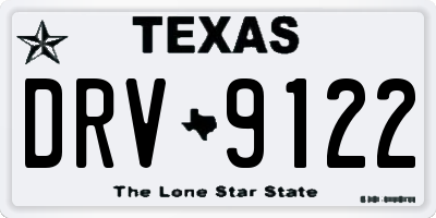 TX license plate DRV9122