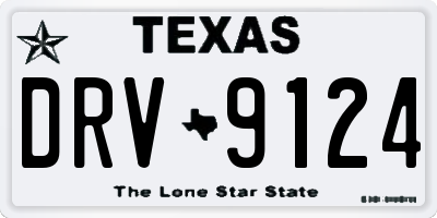 TX license plate DRV9124