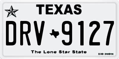 TX license plate DRV9127