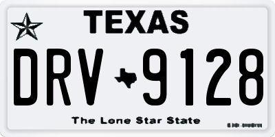 TX license plate DRV9128