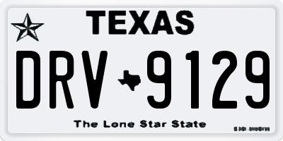 TX license plate DRV9129