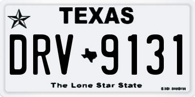 TX license plate DRV9131