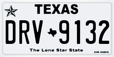 TX license plate DRV9132