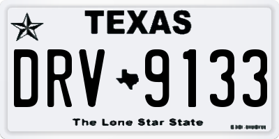 TX license plate DRV9133