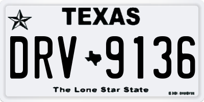 TX license plate DRV9136