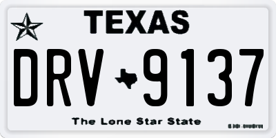 TX license plate DRV9137